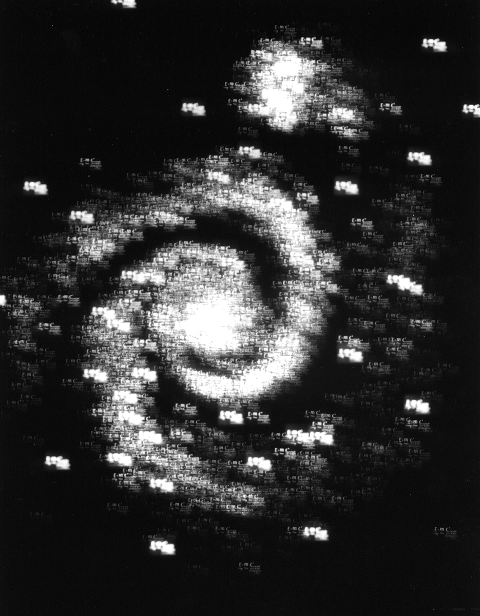 E=MC2 as Whirlpool Galaxy M51, 14” x11”, gelatin silver print (2001).